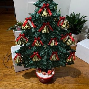 Vintage holidays classic musical bell Christmas tree